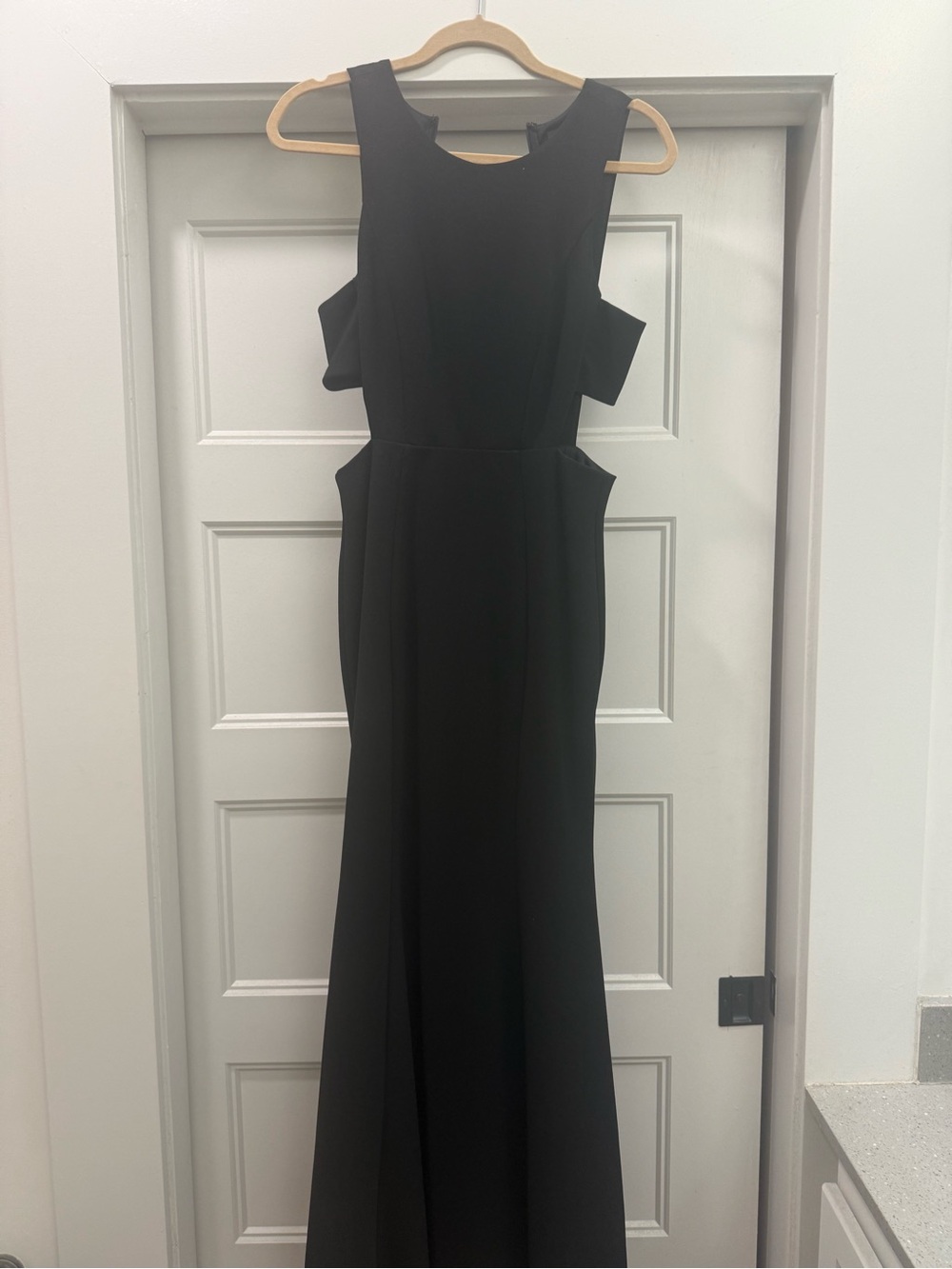 Lulus Black Side Cutout Mermaid Maxi Dress Small
